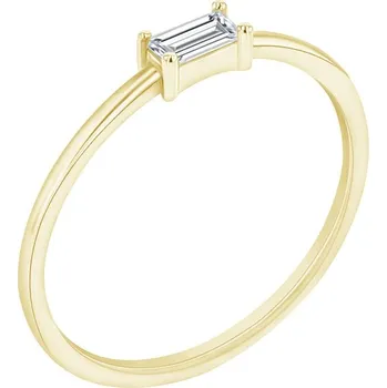 Prsten Prsten s baguette moissanitem Koos