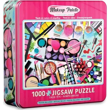Puzzle Eurographics Puzzle v plechové krabičce Paleta barev: Makeup 1000 dílků