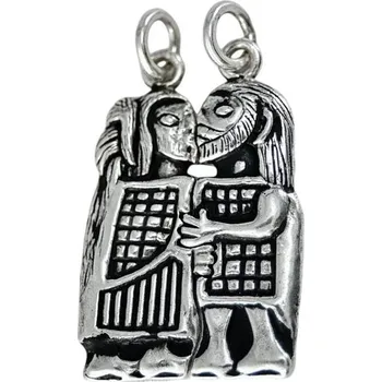 Přívěsek Milenecký pár - Vikingové, stříbrný přívěsek, Ag 925