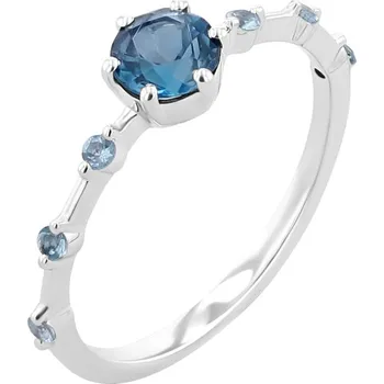 Prsten Prsten s londýnským topazem a postranními švýcarskými topazy Imelda