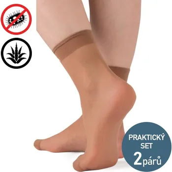 Dámské ponožky EVONA Silonové ponožky SILVER tělové - 20 DEN vel. 38 - 41 - 2 páry