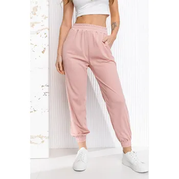 Dámské kalhoty Růžové dámské teplákové jogger kalhoty Bolf W7822 - L