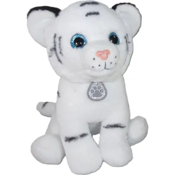 plyšák Vizopol Tygr 33 cm bílý