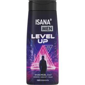 Sprchový gel ISANA Men Sprchový gel 3v1 Level Up 300 ml