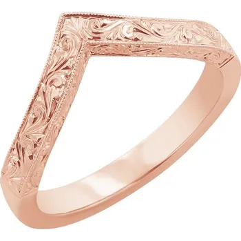 Šperk Vykrojený snubní prsten s ruční rytinou Lizzie