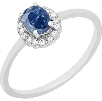 Prsten Zásnubní prsten s certifikovaným fancy blue lab-grown diamantem Avis