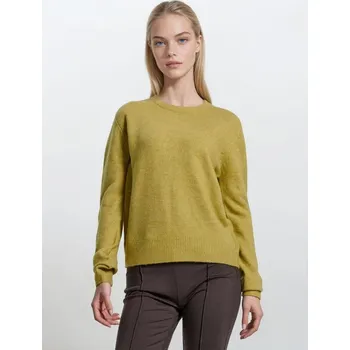 Dámský svetr Sinsay - Klasický svetr s příměsí vlny - hořčicová - 374EU-17X - 374EU-17X-XS