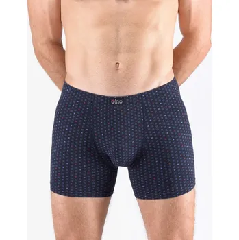 Boxerky Pánské boxerky s delší nohavičkou nadměrné, šité, s potiskem 74174 - lékořice brandy - 66/68