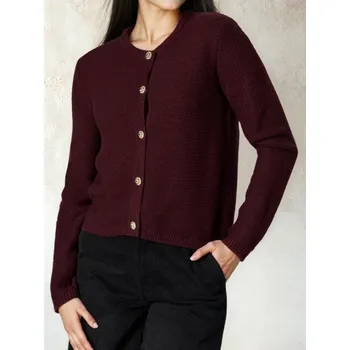 Dámská móda Sinsay - Svetr s&nbsp;dekorativními knoflíky - burgundy - 229FJ-92X - 229FJ-92X-S