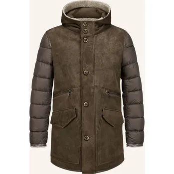 Pánský kabát Milestone Pánský Kožený Kabát Msemmerson Ze Směsi Materiálů,...