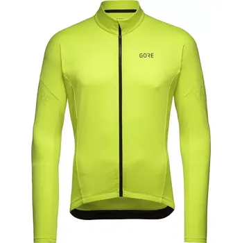 cyklistický dres Gore C3 Thermo Jersey L neon yellow
