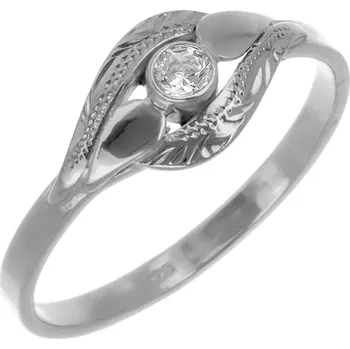 Prsten Argento 72808 Stříbrný prsten - s ručním gravírem, čirý kulatý zirkon | Velikost prstenu: 63mm