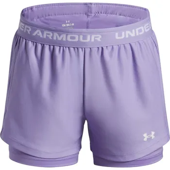 Dívčí kraťasy Dětské sportovní kraťasy Under Armour G TECH PLAY UP 2-IN-1 SHORTS fialové 6004985-538 - YL | UK 11,5 | US 12,5