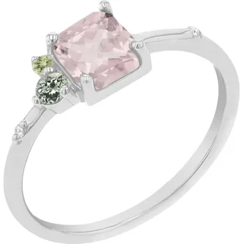 Prsten Cluster prsten s morganitem, safírem, olivínem a diamanty Kenny