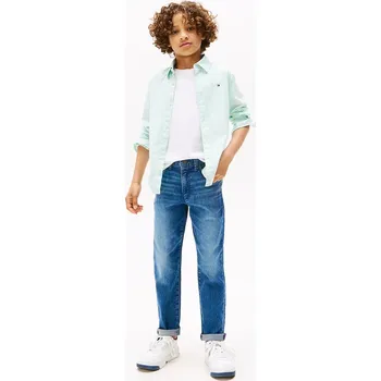 Pánské džíny Dětské rifle Tommy Hilfiger MODERN STRAIGHT KB0KB10019 KB0KB10019.9BYA modrá 95X, vel. 164