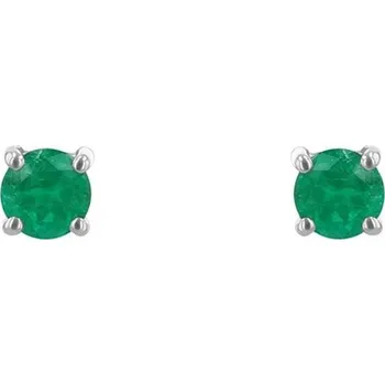 Náušnice Stříbrné náušnice se smaragdy s výběrem velikosti Franci
