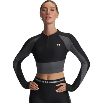 Dámská mikina Dámská funkční mikina na zip Under Armour HG RIB 1/4 ZIP W černá 6003981-004 - M | UK 14 | US 15