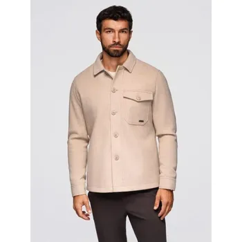 Pánská casual bunda Ombre Clothing Stylové béžové sako s viskózou V1-JANP-0199