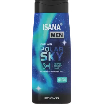 Sprchový gel ISANA Men Sprchový gel 3v1 Polar Sky 300 ml