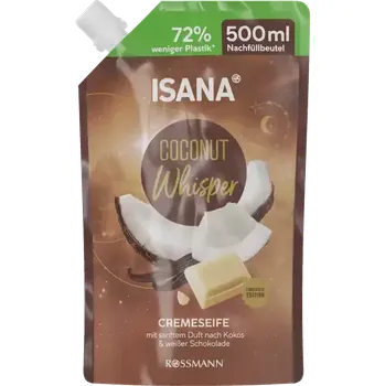 Mýdlo ISANA Jemné mýdlo Coconut Whisper na doplnění 500 ml