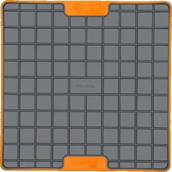 Dávkovač krmiva Lízací podložka Playdate TUFF | 20 x 20cm | LickiMat | Oranžová