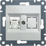 Zásuvka datová 1x RJ cat.5e FTP, bílá lesk HAGER WL2130