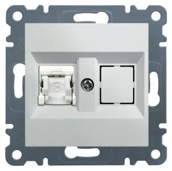 Elektrická zásuvka Zásuvka datová 1x RJ cat.5e FTP, bílá lesk HAGER WL2130