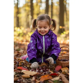 Chlapecká bunda Crawler Softshellová bunda tenká dětská Máky 18/12 Velikost: 74-80/86