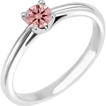 Prsten Zásnubní prsten s certifikovaným fancy pink lab-grown diamantem Katya