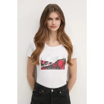 Pánské tričko Tričko Guess W5RI03.J1314 bílá 00X, vel. XS