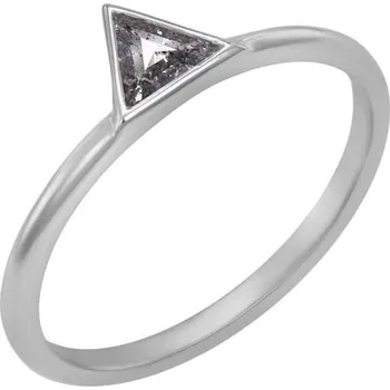 Prsten Prsten s trillion salt and pepper diamantem Daslis