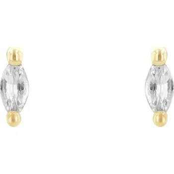 Šperk Minimalistické náušnice s bílými safíry Daina