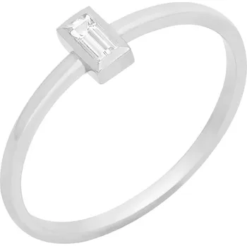 Prsten Minimalistický prsten s baguette moissanitem Avice