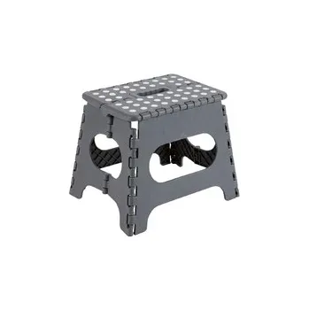 Schůdek Skládací stolička One Step XL, schůdky 1 stupeň, tmavě šedá