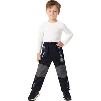 Chlapecké kalhoty ZATEPLENÉ ŠUSŤÁKOVÉ KALHOTY S FLEECEM DK8232 - ČERNÁ/ ŠEDÁ Velikost: 104, Barva: Černá/ šedá