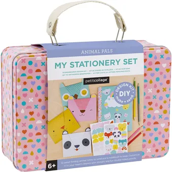 Hračka Petit Collage Kreativní kufřík Dopisní souprava se zvířátky - poškozený obal