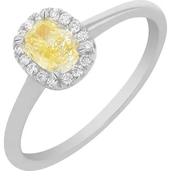 Prsten Zásnubní prsten s certifikovaným fancy yellow lab-grown diamantem Eduta