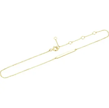 Náramek Stříbrný minimalistický náramek na nohu Josiah