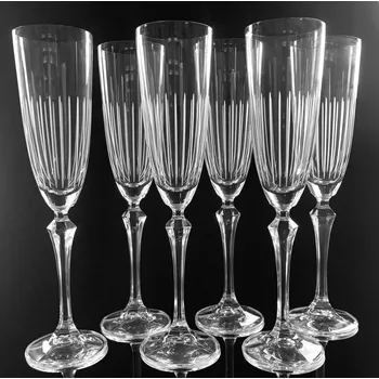 Sklenice Crystalex Sklenice na šampaňské Elisabeth broušené 200 ml, 6 ks.