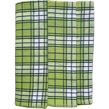 Utěrka Kuchyňské utěrky EGYPTSKÁ BAVLNA 84, zelené káro, 3 kusy, 50x70cm