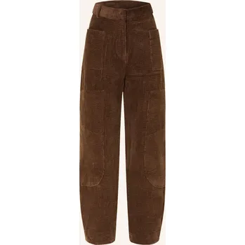 Dámské kalhoty Ganni Dámské Manšestrové Kalhoty, tmavě hnědá, 38