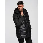 Pánský kabát OMBRE OM-JALJ-0266 V1 BLACK XXL