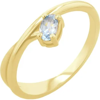 Prsten Prsten s oválným akvamarínem Emeli