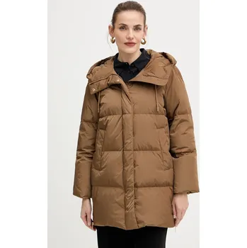Péřová bunda Weekend Max Mara NEWBEMBO hnědá barva, zimní, 2525496072600 88C, vel. 34