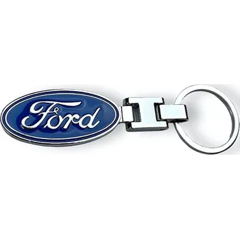 Tuning Mjakes klíčenka modrý ovál přívěsek pro vozy FORD