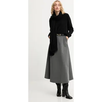 Dámská sukně Sukně Answear.LAB šedá barva, maxi, áčková PK2816 90X, vel. L