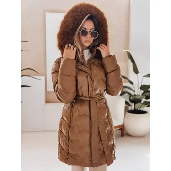 Dámský kabát Dámský kabát DSTREET TY4925 KARAMELOVÁ M