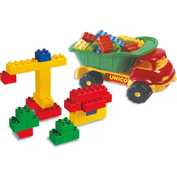 Díl pro stavebnice Unico Plus Sada kostek se sklápěčem kompatibilní 34 dílů