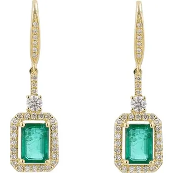 Náušnice Náušnice se smaragdy a diamanty Chianna