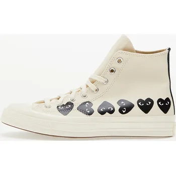 Pánské tenisky Tenisky Converse x Comme des Garcons PLAY Chuck 70 Hi Multi Heart Milk/ Black/ Egret EUR 42